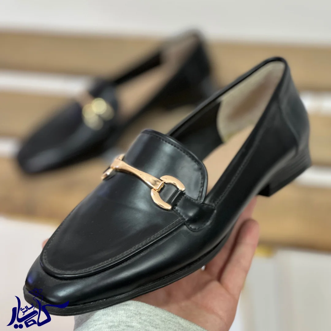 کفش کالج یراق مشکی - تصویر 2