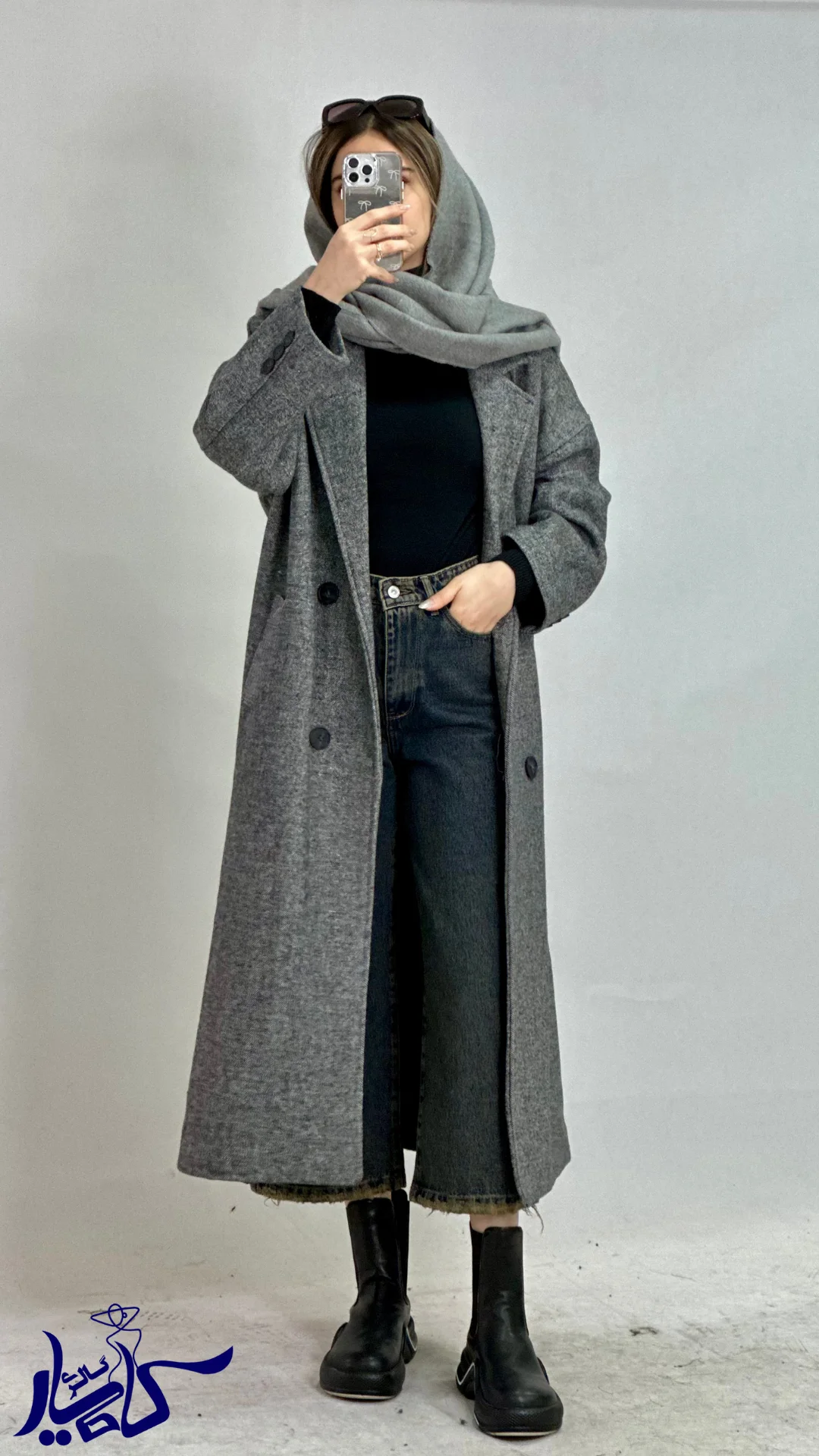 Long twill coat (1) پالتو بلند جناغی - تصویر 1