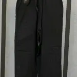 شلوار حصیری لینن مشکی